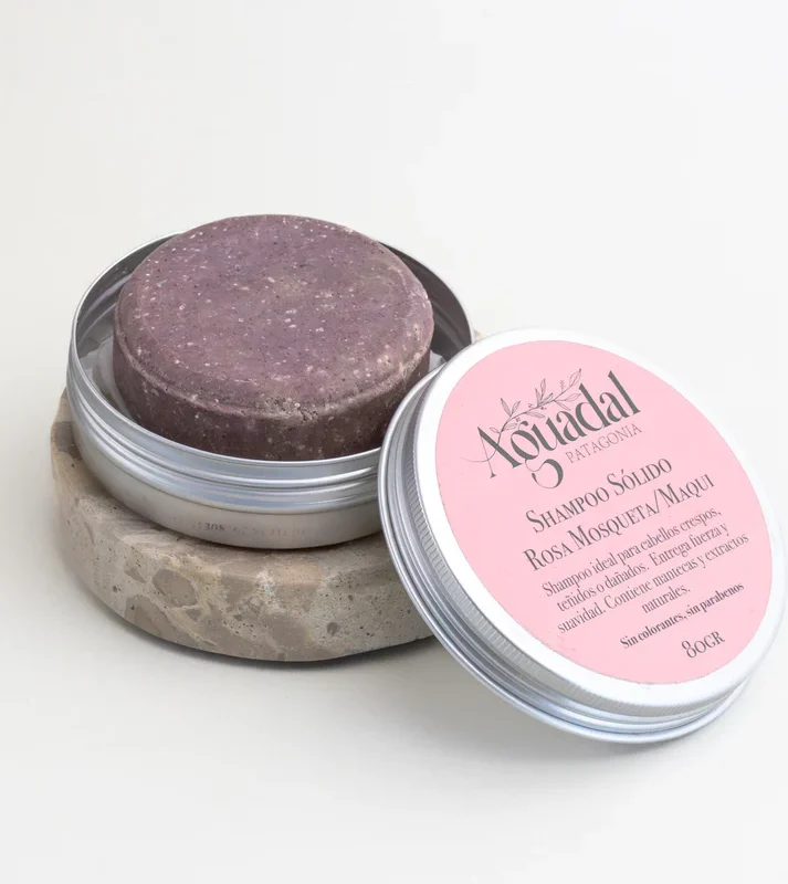 Aguadal Patagonia Shampoo sólido Rosa Mosqueta y Maqui 60g