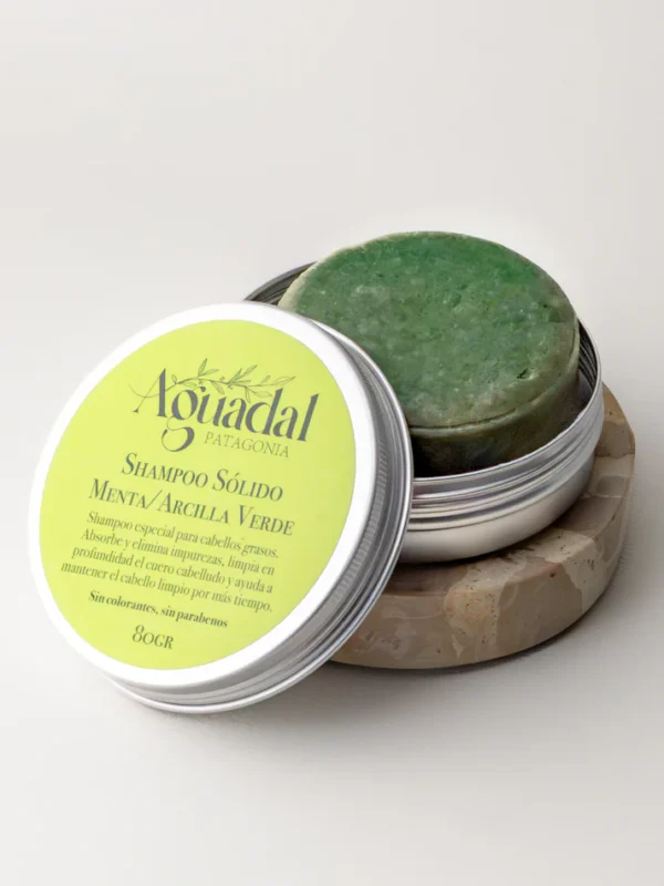 Aguadal Patagonia Shampoo sólido Menta y Arcilla verde 60g