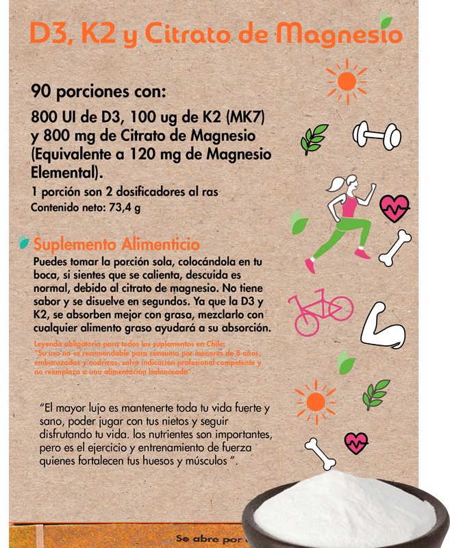 Dulzura Natural D3 K2 y Citrato de magnesio
