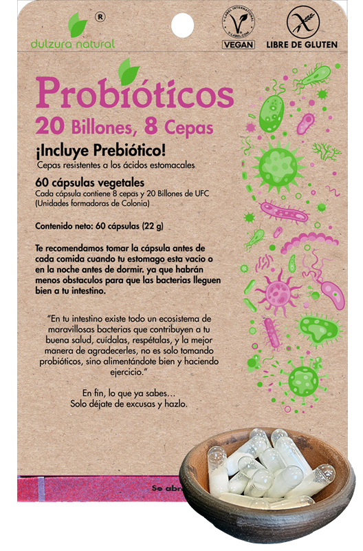 Dulzura Natural 20 Billones y 8 Cepas Probióticos